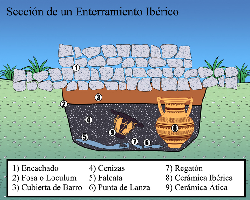 Sección de enterramiento ibérico