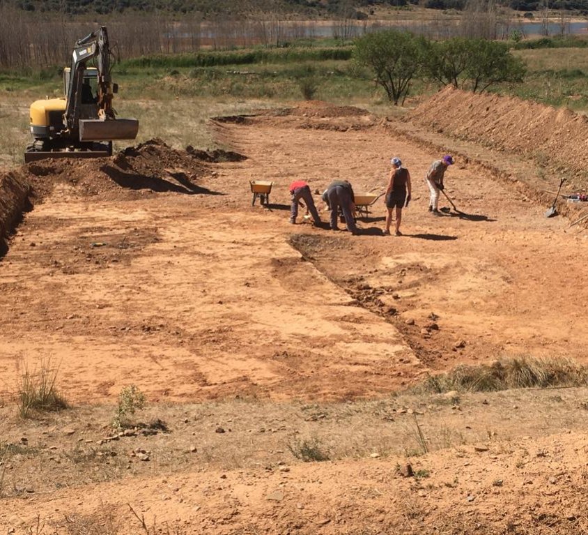 Excavación arqueológica en el yacimiento romano de Los Pagos II, Teruel